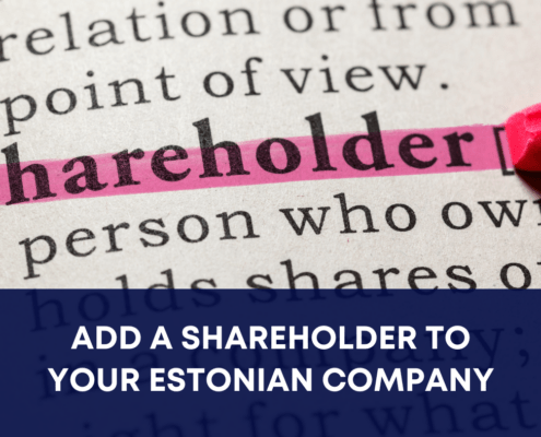 Add shareholder online in Estonia